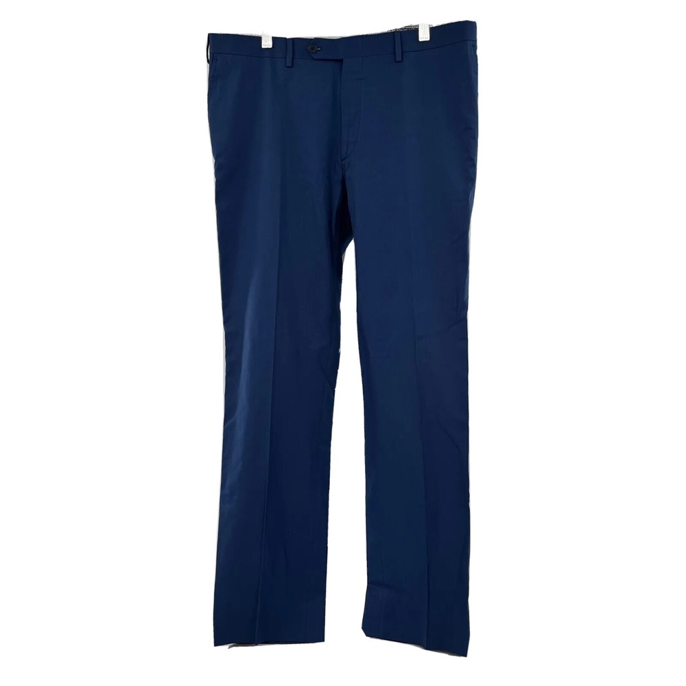 Sartonia Men's Dress Pants 35" x 32" actual measurement Navy Blue READ‎